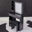 Petit meuble-lavabo 29,2 po avec tabouret à DEL et tabouret rembourré, grande taille, commande tactile, interrupteur tricolore, miroir à luminosité réglable, rangement grande capacité, certificat EPA, GCC, UL