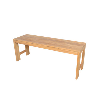 Vernet 120 cm W Teak Solid Wood Garden Bench