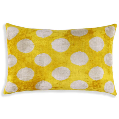 Coussin lombaire luxueux en velours de soie 16 x 24