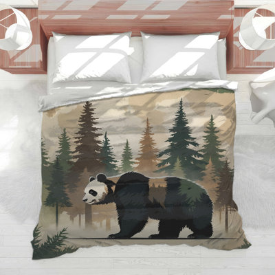 Panda Forest Illustration Comforter
