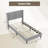 Costway Bed Frame Modern Platform Bed With Linen Upholstered Wingback Headboard-403647901