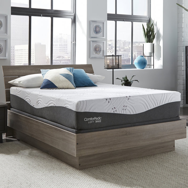 ComforPedic Loft from Beautyrest Firm Gel Memory Foam Mattress and Box Spring, 12", King