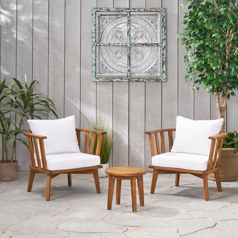 Spratt Acacia 2 - Person Patio Conversation Set with Cushions