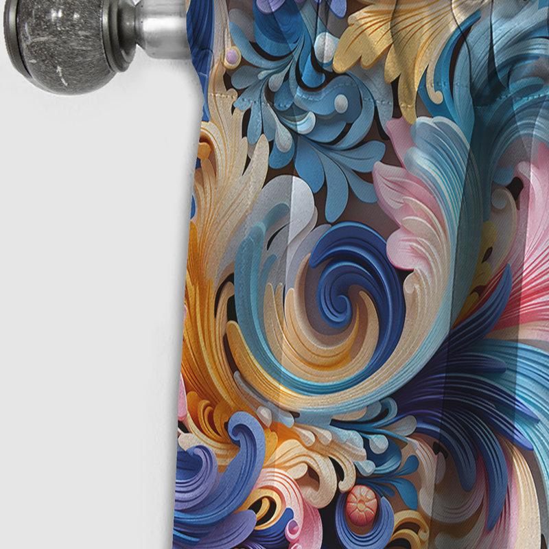 Rideau occultant Ethno Paisley Harmony Fuse, L 52 po x L 63 po