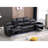 Vardie 115.8" Wide Breathable Leather Power Reclining Sectional Sofa, 4-Seater Sectional Couch with LED, Storage & Cup Holder-100537850