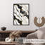 Abstrait marbre géode noir et gris, impression d'art moderne sans cadre-2067225415