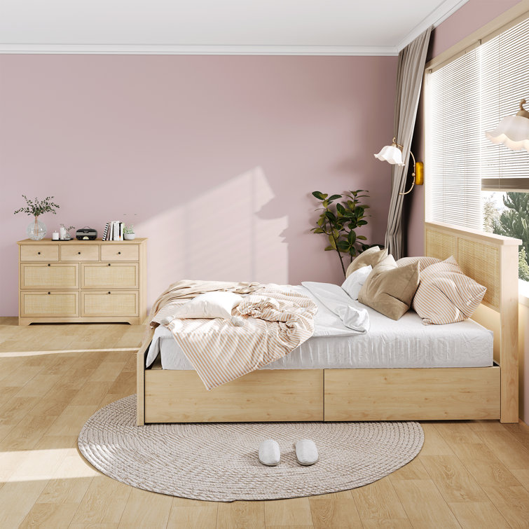 Boho Natural Rattan 2-piece Bedroom Set