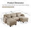 Canapé d'angle modulaire capitonné avec poufs amovibles-1908782714-1908782717