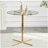 Round Glass Top Metal Base Dining Table-1320703665