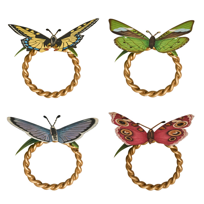 Meadow Walk Butterfly Napkin Ring Assorted - Multi