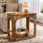 Solid Wood Pedestal End Table