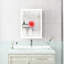 Armoire à pharmacie de salle de bain avec lumières à DEL - 2820 pouces, miroir, gradateur, affichage de l'heure et de la température, montage en surface, miroir à 2 tablettes à DEL, horloge numérique thermolaquée