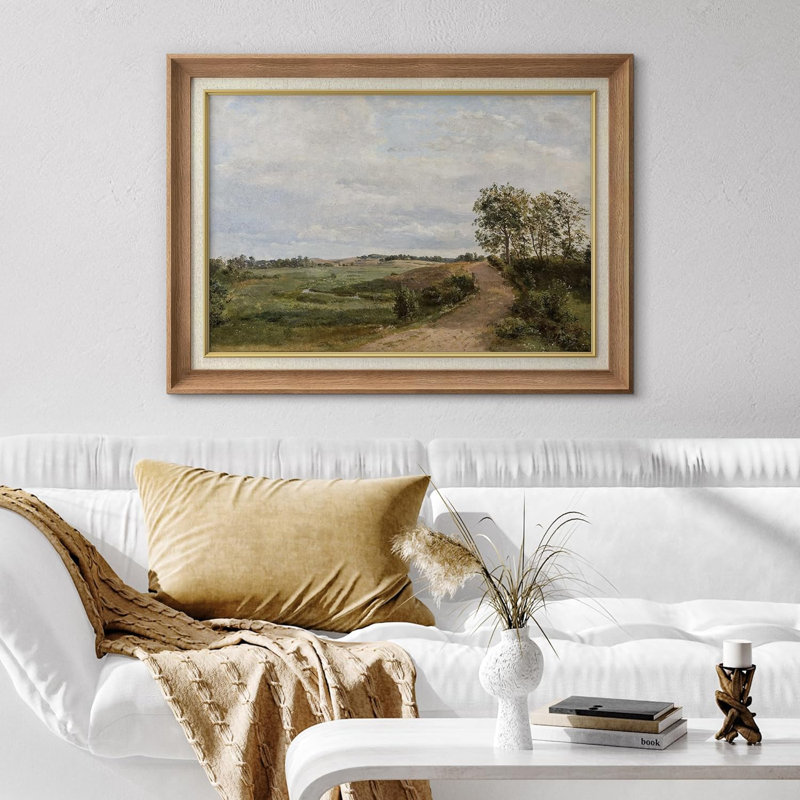 Rustic Countryside Road Through Country Countryside Nature Wilderness, reproduction d'art sur papier, Pas de tapis