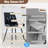 71" Modern Rectangular Dining Table Set-129575163-129575162
