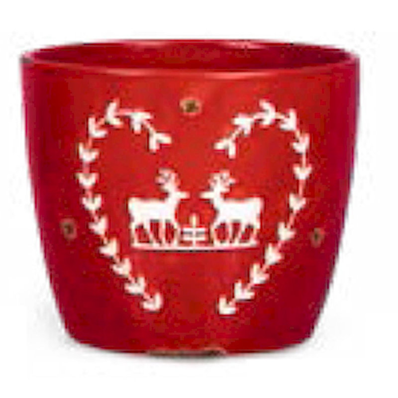Ceramic Pot Planter, 5.5" H x 6.75" W x 6.7" D