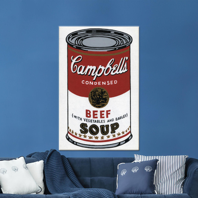 Impression sur toile imprimée: Campbell's Soup Cans Modern Kitchen Decor, 1P WhiteFramedCanves, 67 po H x 47,3 po l