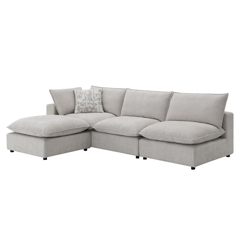 Canapé modulaire 3 pièces Lozano, Orienté à gauche (vu de face), H 36 po x l 121 po x P 80 po