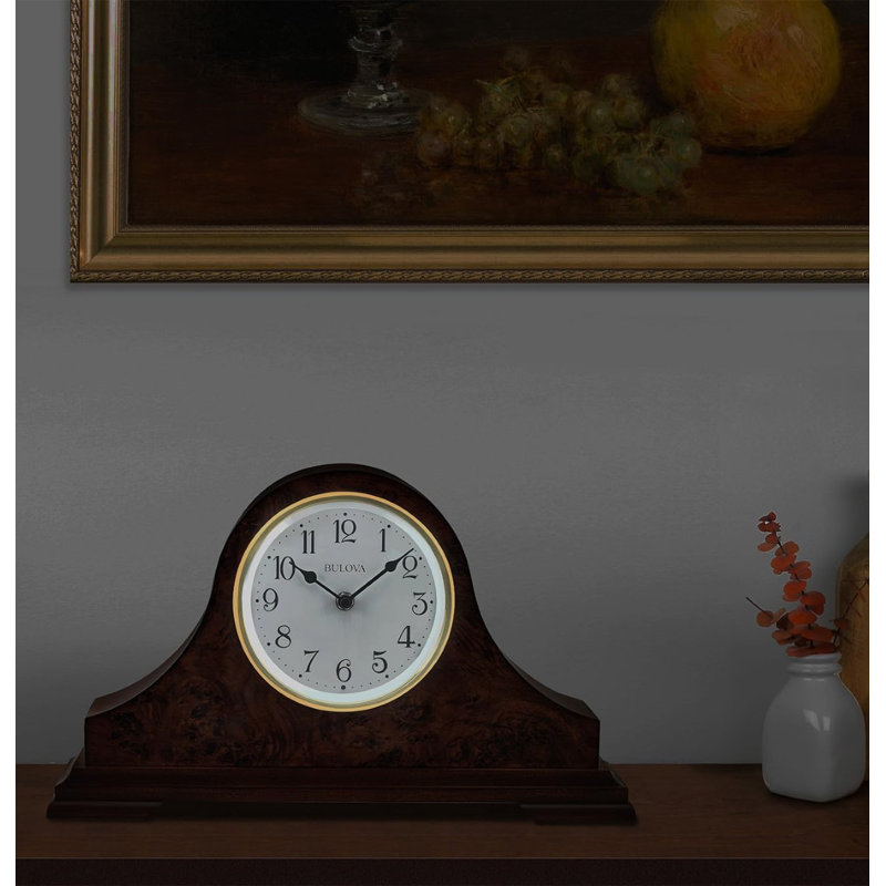 Horloge de cheminée Tambour Curl Burl