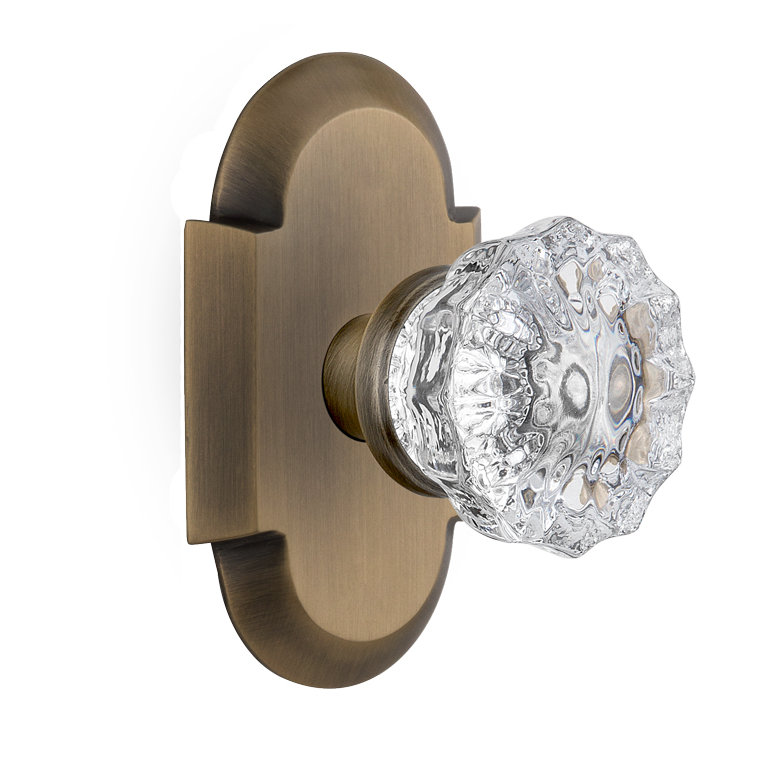 Cottage Plate with Crystal Door Knob Nostalgic Warehouse