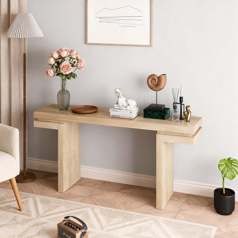Wood Console Table, Oak