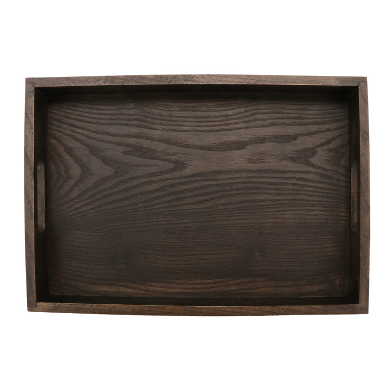 Taproot Ash Wood Serving Tray with Handles, 16.25" x 11"