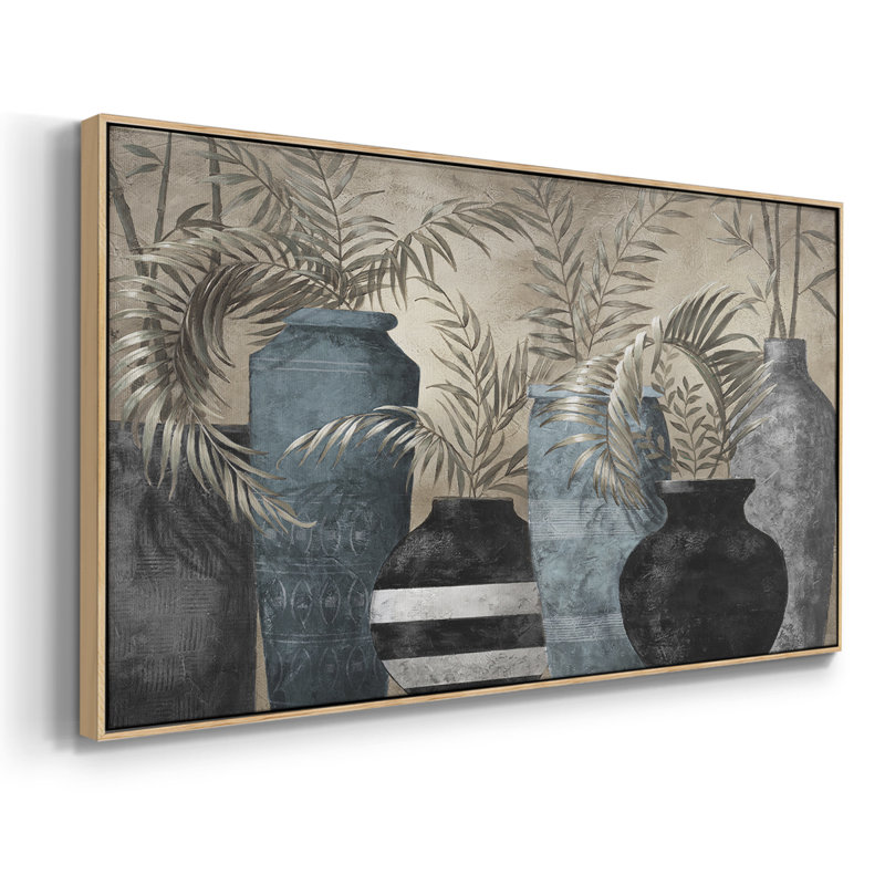 Vaisseaux exotiques - Toile tendue avec châssis encadré - Prêt à être accroché, Naturel, H 21 po x l 41 po