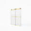 Porte de douche coulissante double sans cadre, verre trempé clair de 5/16 po (8 mm), couche épaisse facile à nettoyer-118574784