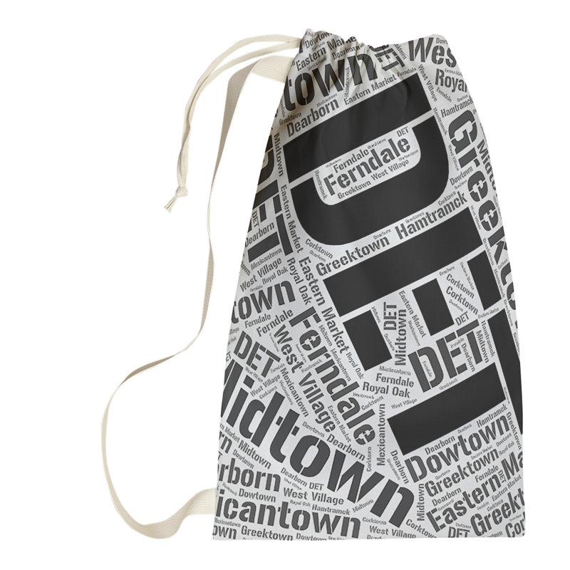 Laundry Hamper with Handles, Small (29" H x 18" W x 1.5" D), Black, Detroit