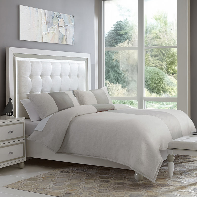 Baldwin Comforter Set, Gray, King Comforter + 2 King Shams