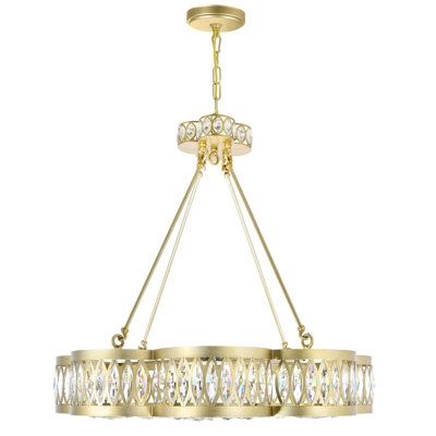 Lustre 8 lumières avec finition champagne