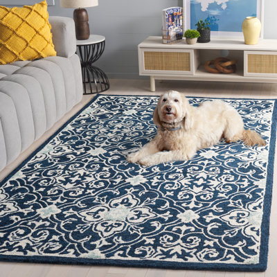 Roslyn Hand Tufted Wool And Cotton Damask Rug