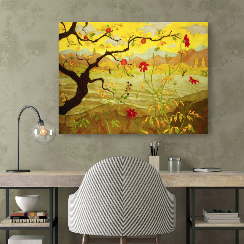 Apple Tree with Red Fruit by Paul Ranson - Painting Print on Canvas, 70cm H  x 100cm W  x 4cm D