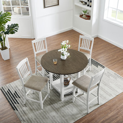 Space-saving Foldable Dining Table Set For Four - Perfect For Small Spaces