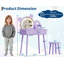 Table de coiffeuse pour enfants avec lumières, coiffeuses en forme d'ours avec miroir et tiroirs de rangement, ensemble de coiffeuse en bois pour tout-petits princesse, ensembles de coiffeuse Pretend Play-750027568