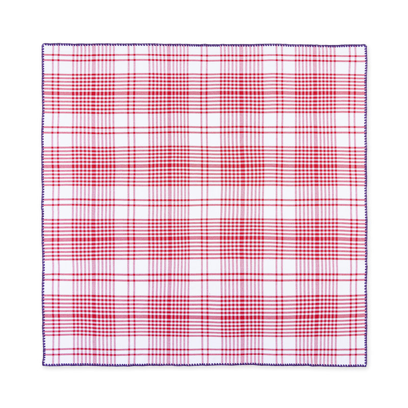 Trattoria Tablecloth Large 0201L, 59.1" W x 98.4" L, Red/Purple/White