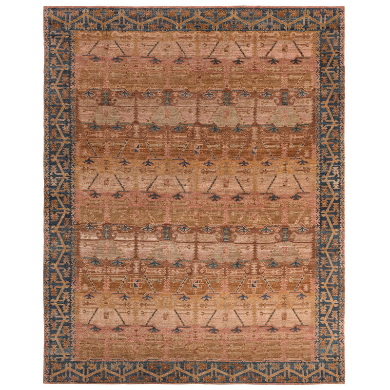 Jaipur Living Leyna GOS01 Handknot Ikat Orange/Red Area Rug (9'X12'), Rectangle 10' x 14'