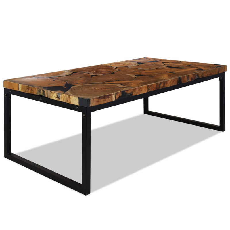 Gough Four Leg Coffee Table, Black, Brown