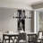 Jozlyne 8 - Light Steel Dimmable Modern Linear Chandelier-1211606751