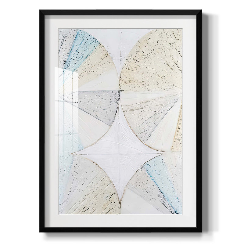 «Neutral Frame I», reproduction encadrée, Papier avec cadre noir, Blanc