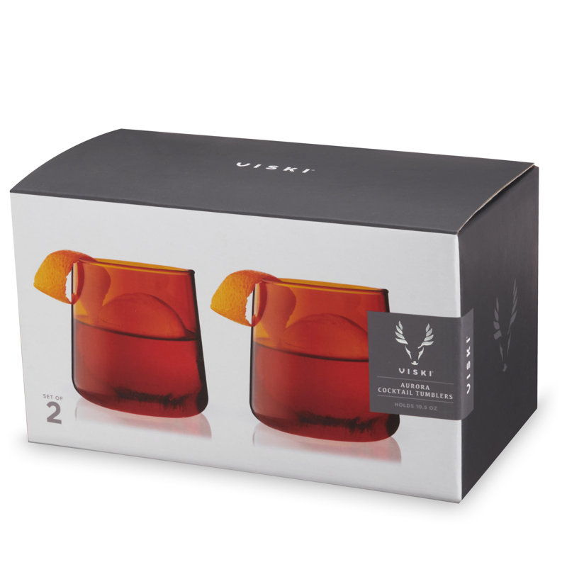 Aurora Amber Cocktail Tumblers
