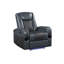 Fauteuil inclinable bleu et noir avec Bluetooth