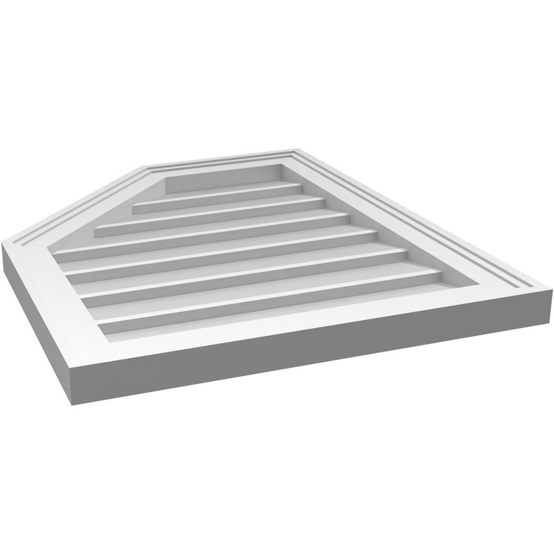 Évent en demi-octogone supérieur à montage en surface Signature, H 1,5 po x L 20 po x l 24 po