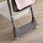 Chaise haute réglable rose pour 6 mois à années, avec structure en acier renforcé, base en pointe, plateau double couche amovible, 5 réglages de hauteur et salle à manger ergonomique de voyage à domicile-1061027274
