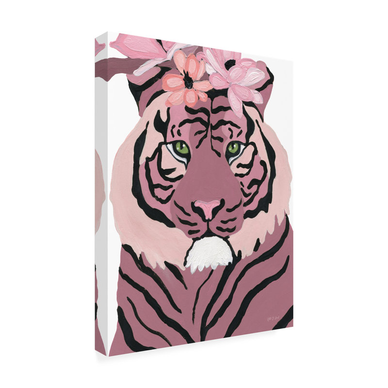 Art mural sur toile Tiger, H 19 po x l 14 po