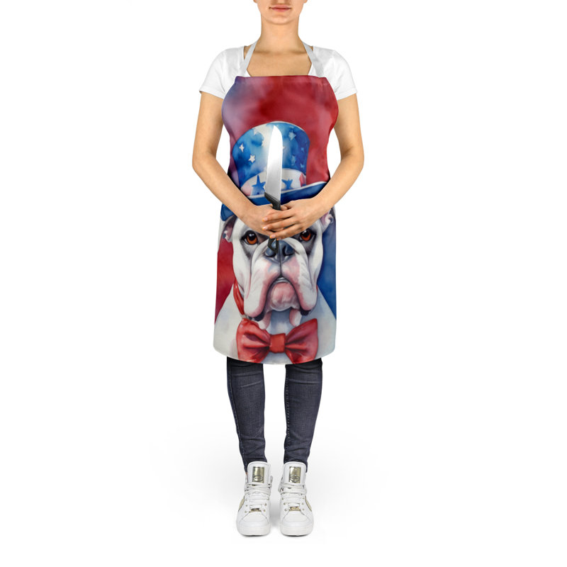 Patriotic American Apron, White Boxer