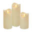 Bougies DEL résistantes aux intempéries avec flamme vacillante - 3 pièces