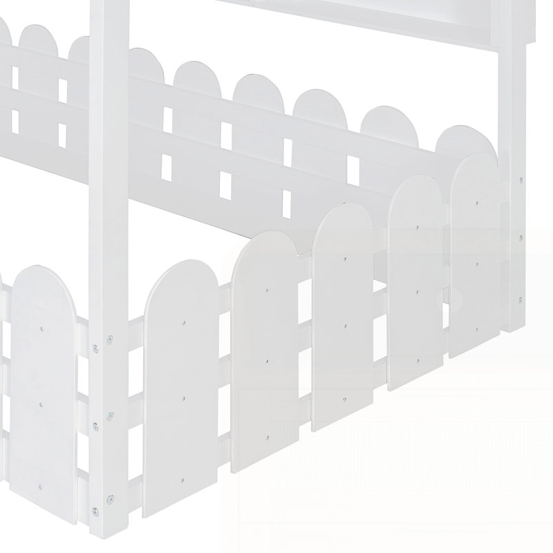 Lit sur pied Montessori House, White