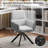 Simple Solid Color Chenille Dining Chair with Armrests-1606599898
