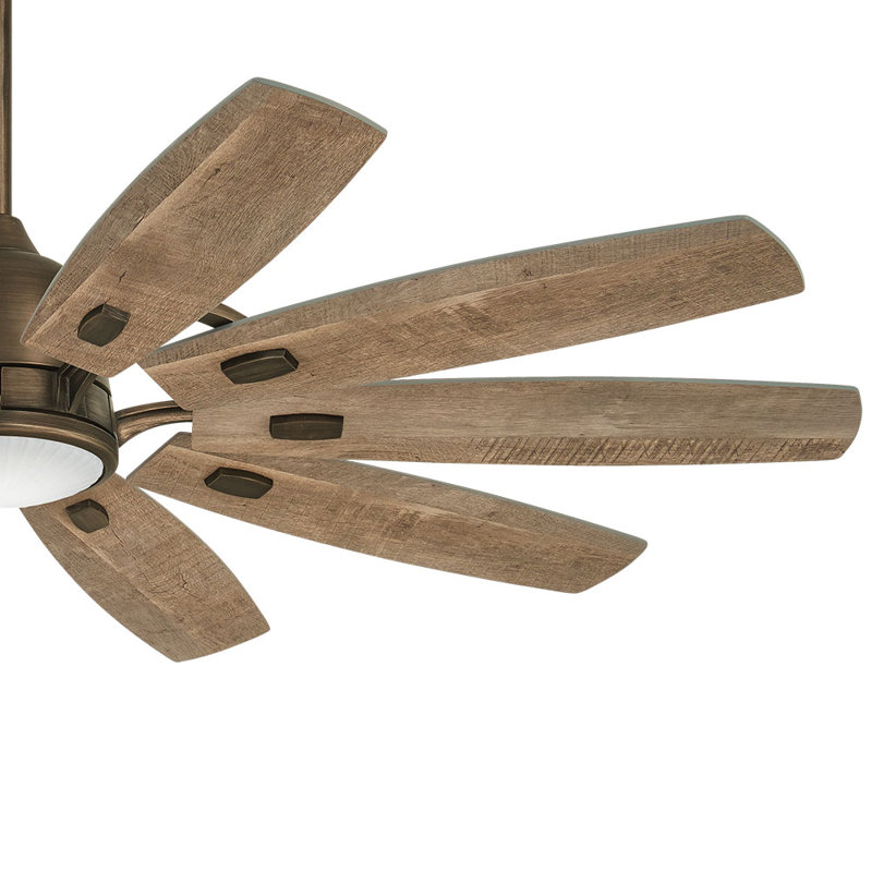 Ventilateur de plafond 65 lumières à DEL 65 po avec télécommande et ensemble d'éclairage inclus Barn 65, Bois de grange