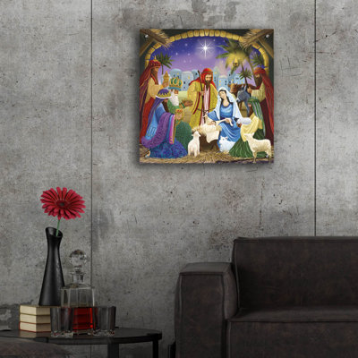 «Manger visiteurs» par Elle Media Group SA, art mural en verre acrylique, 24 po x 24 po